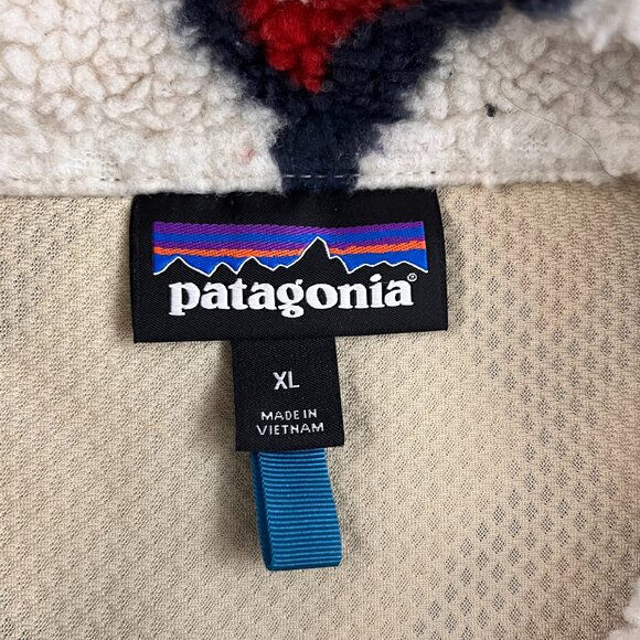 Patagonia Retro X Deep Pile Fleece Vest- Tribal Brass Hawk Sz XL - Picture 6 of 12